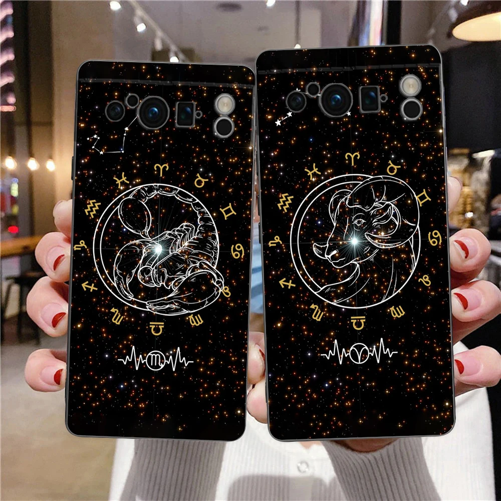 Zodiac Phone Case Cover for Google Pixel 8 7 6 7A 6A Pro 5G Shockproof Silicone Soft 8 Pro 5G Shell Capas Coque Cases Bags TPU