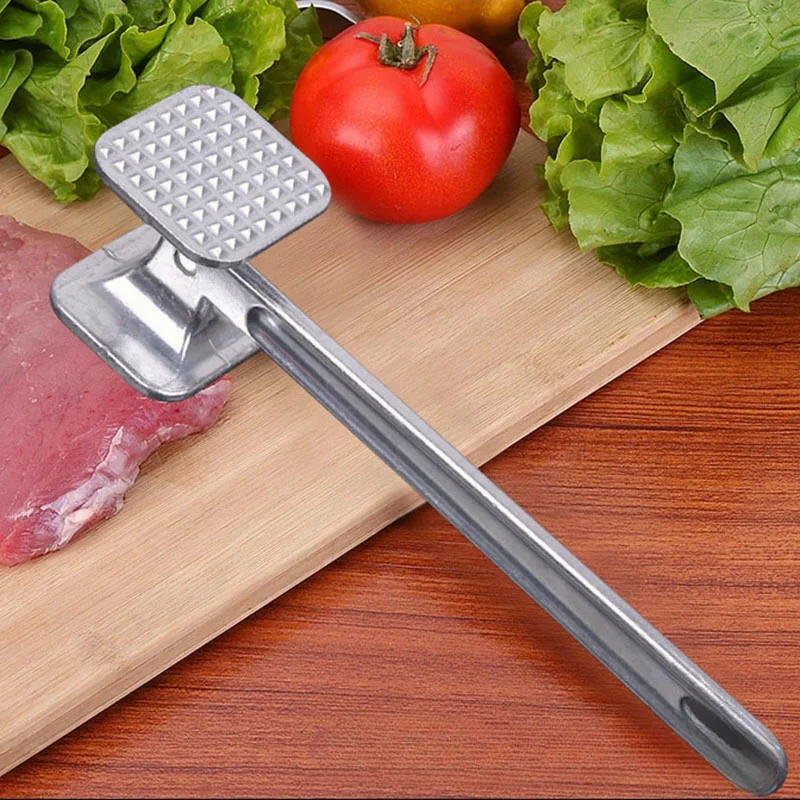 

1Pcs Kitchen Gadgets Multifunction Meat Hammer Two Sides Loose Tenderizers Portable Steak Pork Tools Aluminum Alloy Dropshipping