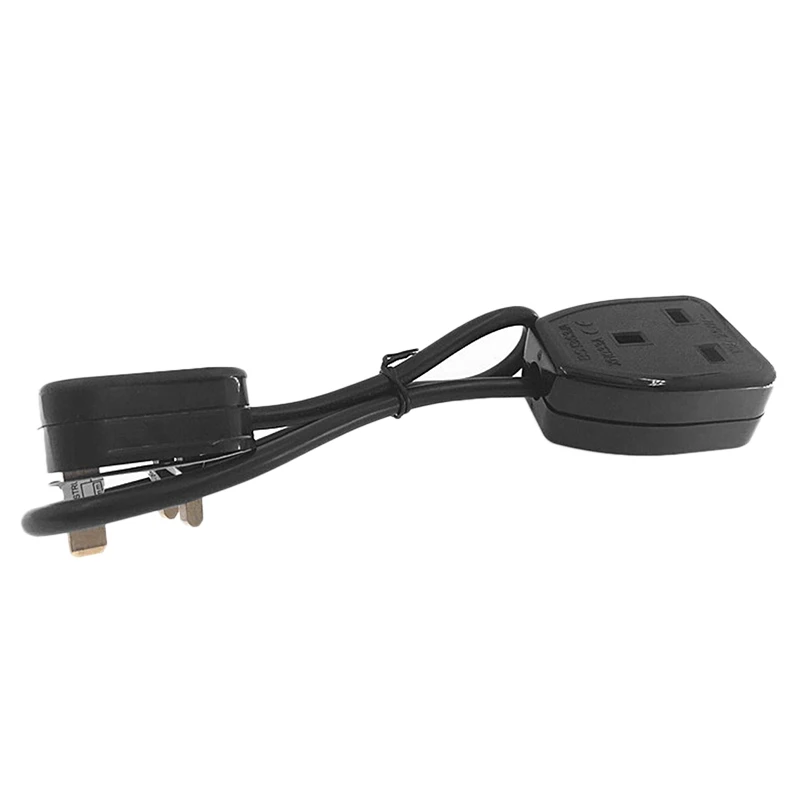 A14M UK 3 Prong تمديد سلك الطاقة، IEC UK ذكر التوصيل إلى أنثى منفذ المقبس هونغ كونغ كابل الطاقة الموسعة (قابس المملكة المتحدة)