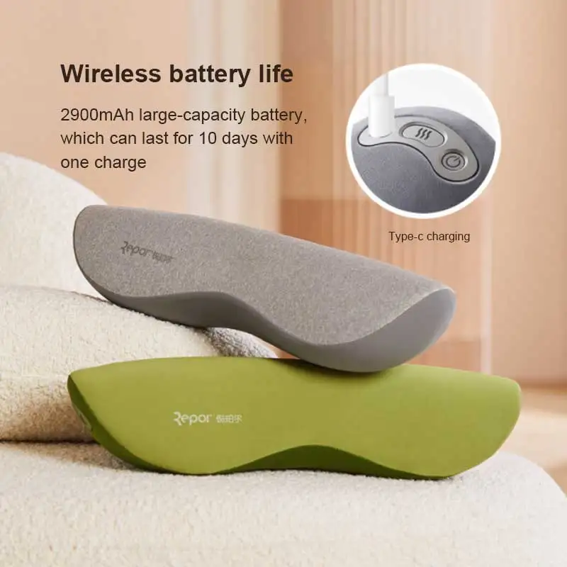 وسادة سفر كهربائية محمولة عالية الجودة لتدليك الرقبة مع الحرارة #5