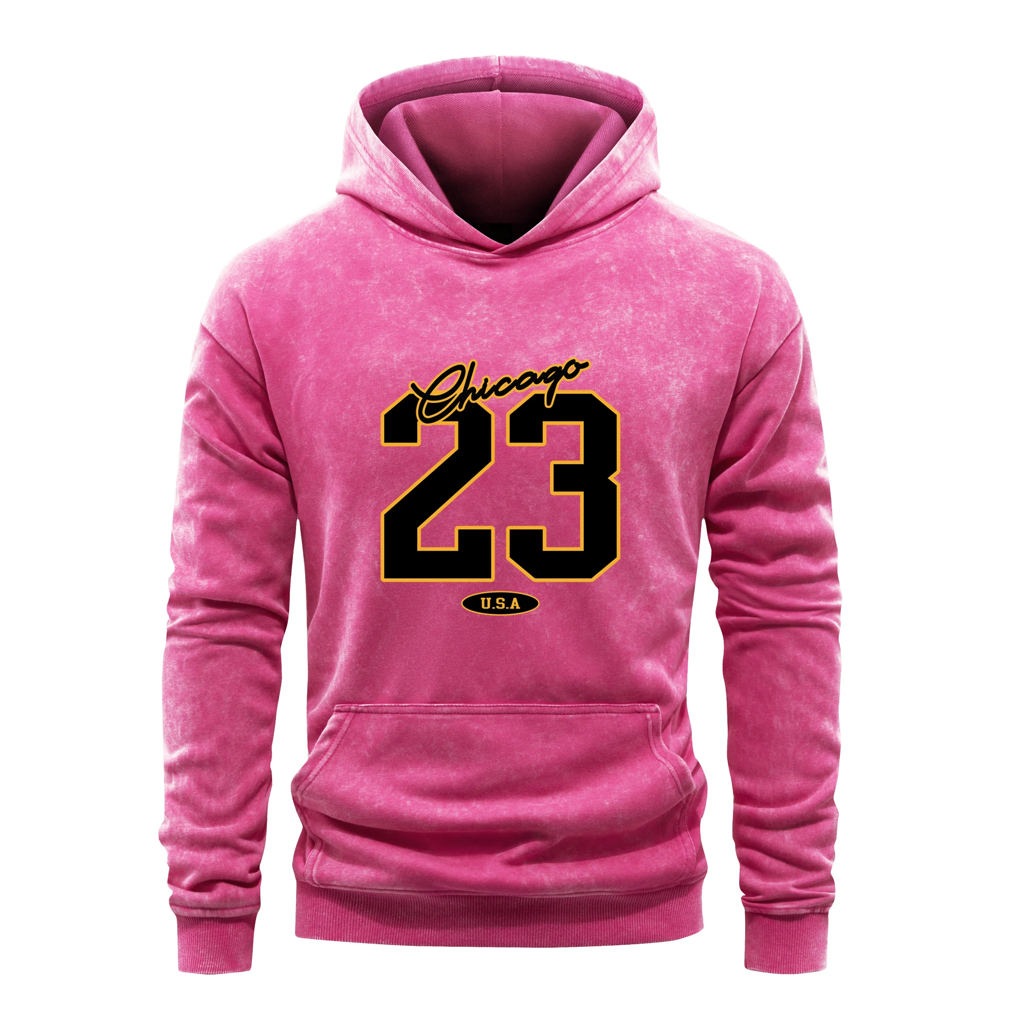 23 Letter Art Design Print Hoodie Man Vintage Washed 100%Cotton Warm Fleece Pullover Casual Hoodie Autumn High Quality Clothing