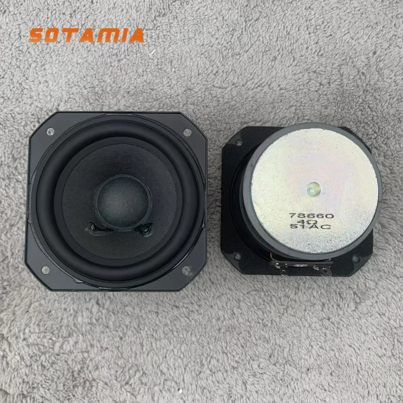 

SOTAMIA 2Pcs 3 Inch Full Range Loudspeaker 4 Ohm 10-30W Wool Fiber Paper Tube Tube Machine Speaker DIY Maze Bluetooth Speaker