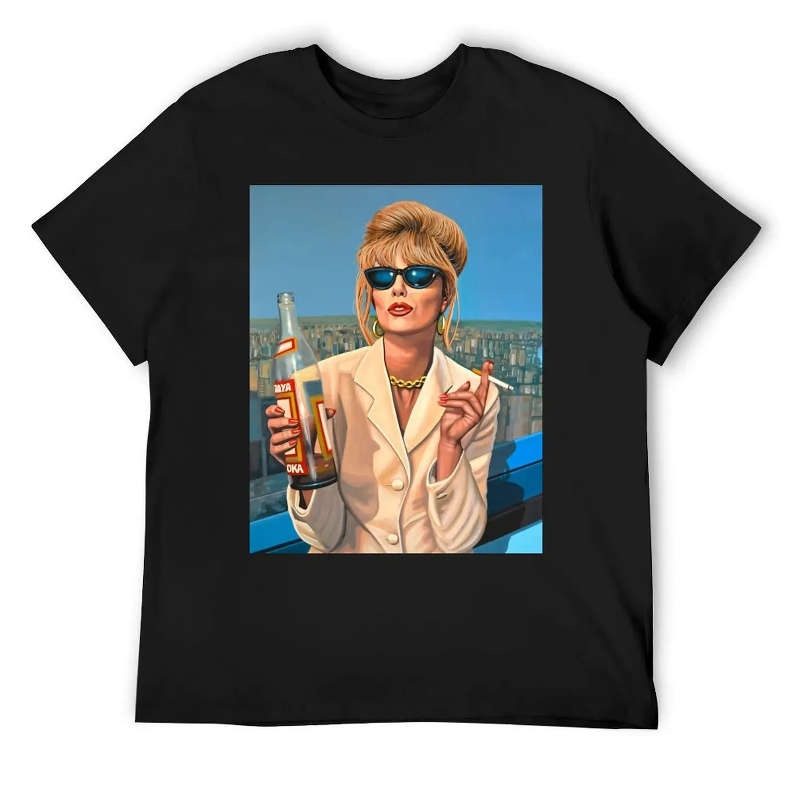 

Joanna Lumley as Patsy Stone painting T-Shirt graphic t shirt vintage basketball graphic tees blacks mens vintage t shirts
