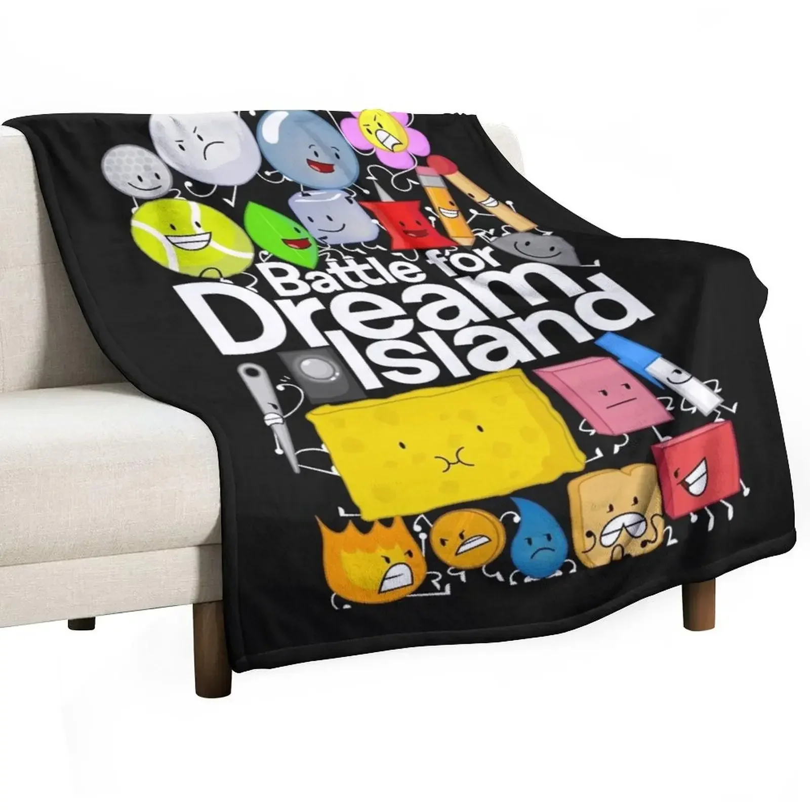 BFDI Poster Black Relaxed Fit Throw Blanket Softest Luxury Throw Blankets