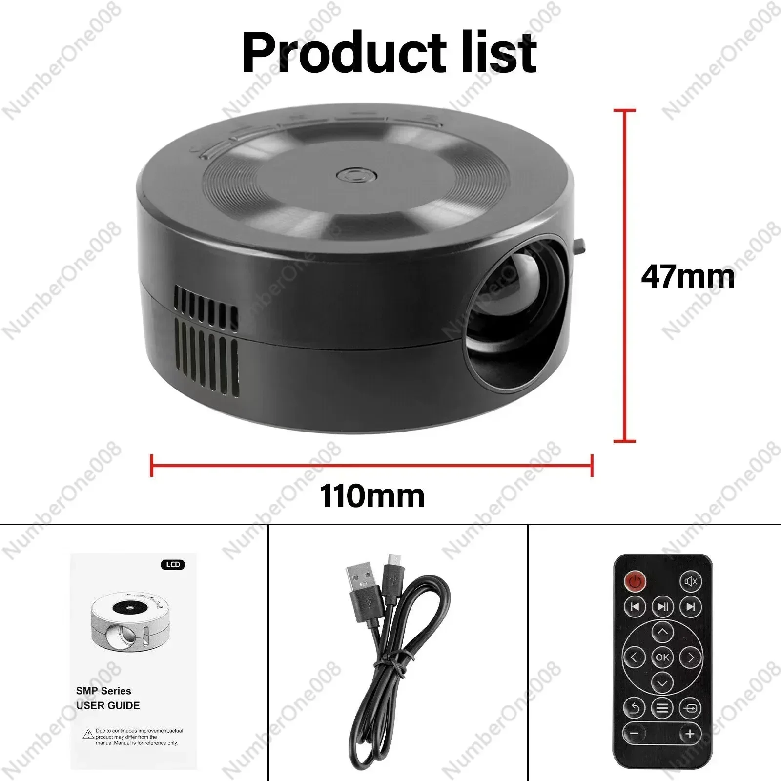 Yt200 Projector for Home Use Miniature Portable Mini Projector