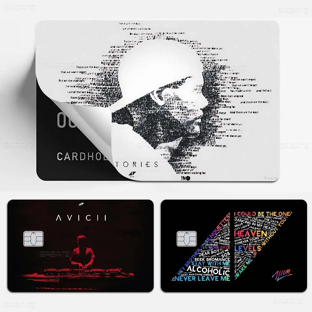 DJ A-Avicii Logo Game Film Cover Sticker Case for Small Chip Credit Debit Card Front Side