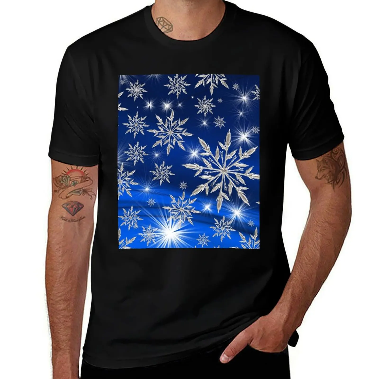 Snowflakes T-Shirt Lightweight Casual Summer T-Shirt