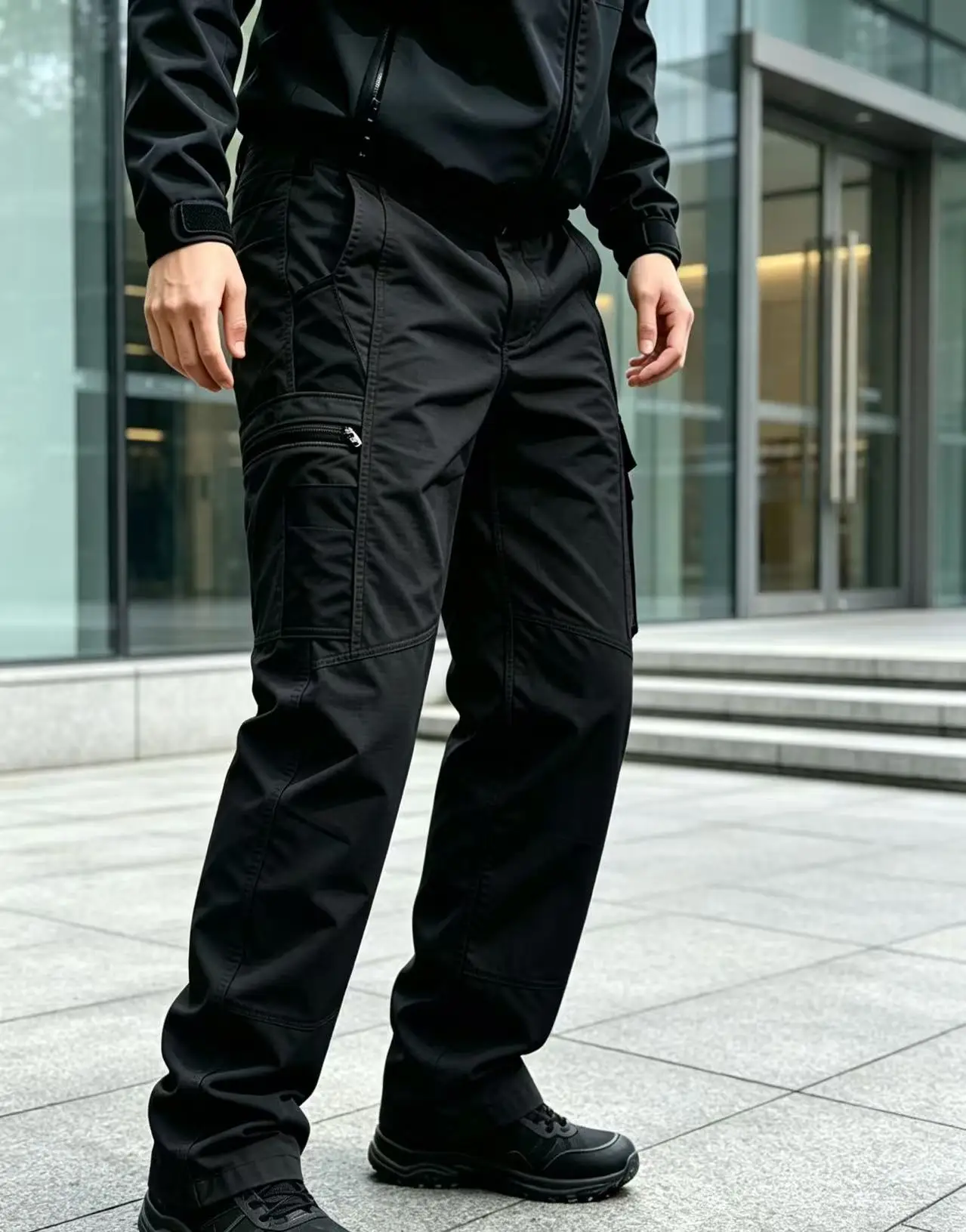 2027 Men Multi‑Pocket Work Cargo Pants Durable Wear‑Resistant Tactical Tool Pockets Straight Leg Construction Work Trousers