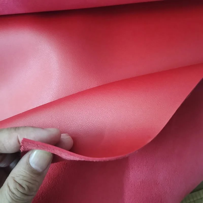 Good Red Faux PU Leather Fabric, Imitate Genuine Artificial Leather Fabric, Sewing Belt, DIY Bag Material,Shoes,1.8mm Thickness,