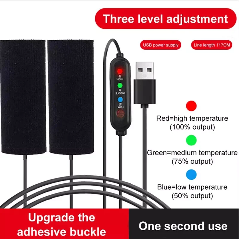 3 Gear Warmer Electric Heated Grip Cover Anti Vibration Anti Slip Fast Heating Kits 10 W Motorcycle Heated Handgrips 5V 2A USB view 4