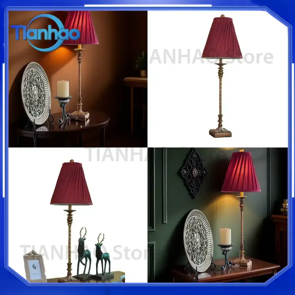 Vertical Warm Dimmable Floor Lamp for Living Room American Style Retro Affordable Luxury Floor Ornaments