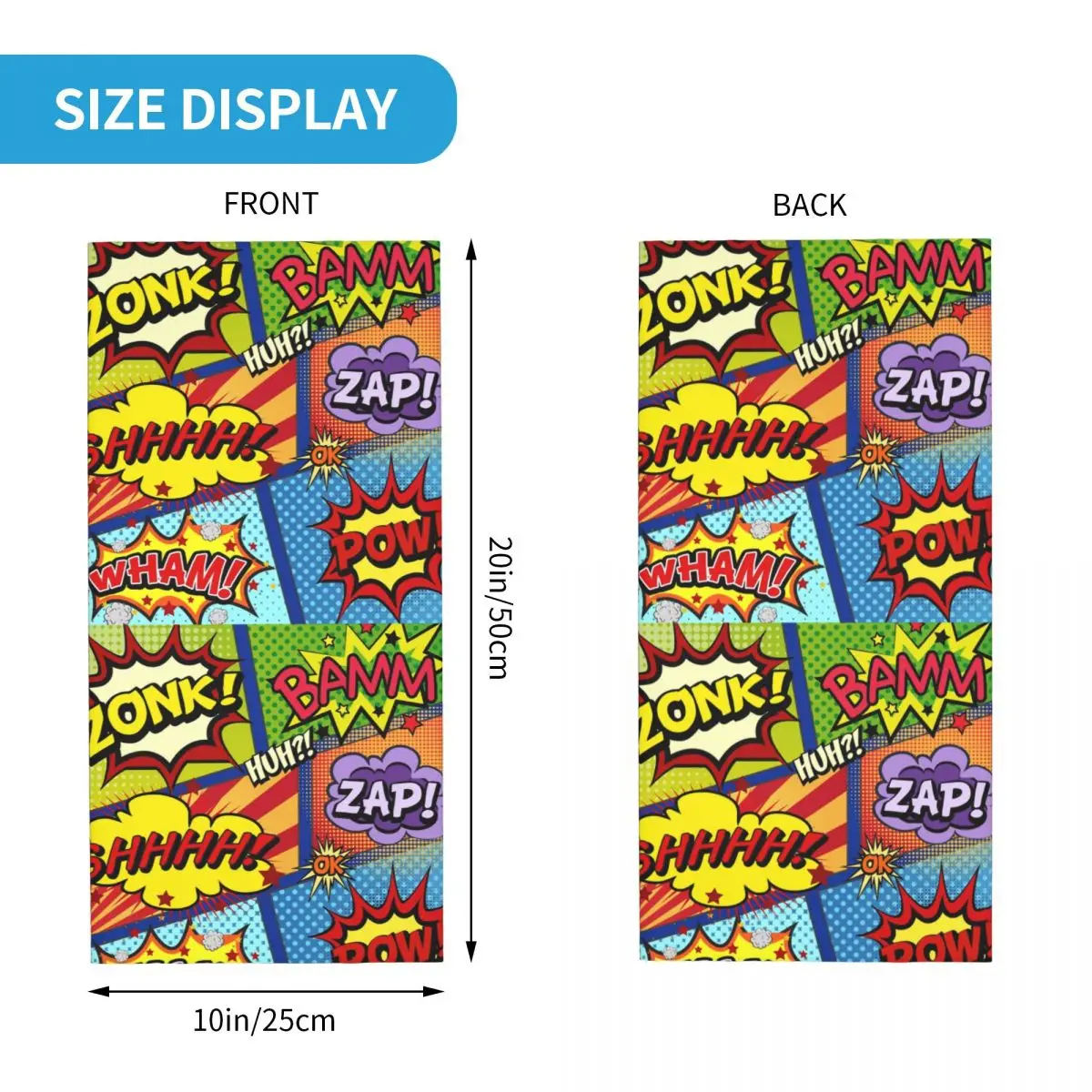 Custom Superhero Cartoon Anime Movie Bandana Neck Gaiter for Ski Camping Women Men Wrap Scarf Balaclava Warmer