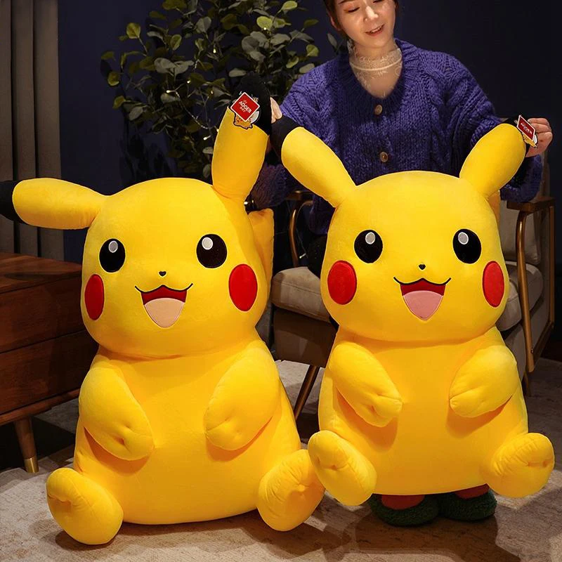 Giant Pikachu Plush Pokemon Peluche Pikachu Stuffed Doll Kawaii Room Decor Soft Sofa Cushion Bedside Pillow Gifts For Girlfriend