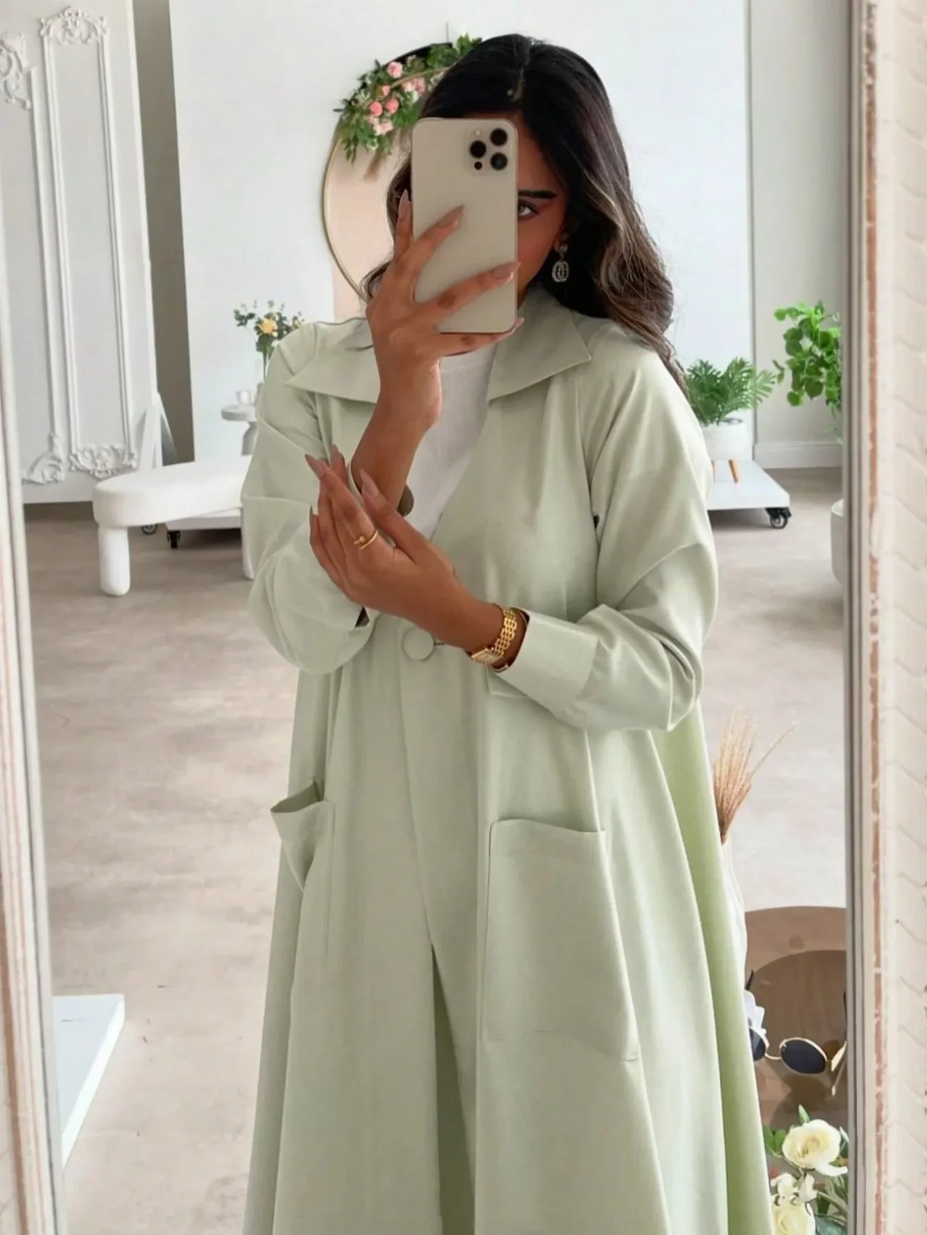 عباية إسلامية مفتوحة من الأمام فساتين ماكسي بأكمام طويلة عبايات عربية قفطان تركي ملابس إسلامية فضفاضة فستان طويل جلباب نسائي