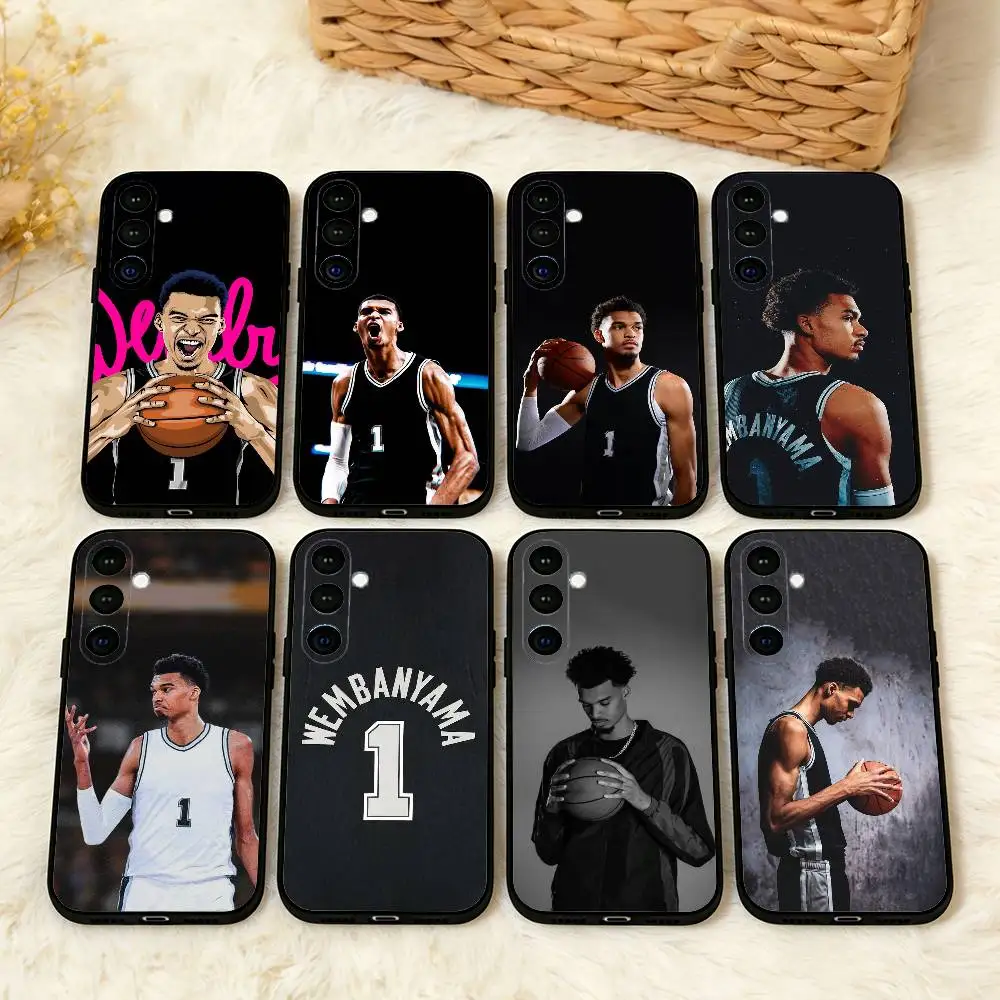 

V-Victor W-Wembanyama Phone Case For Samsung A73,72,71,53,52,51,22,91,80, Soft Black Cover