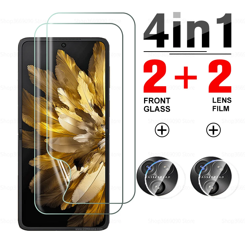 Front Hydrogel Film 4in1 For Oppo Find N3 Flip Camera Lens Protector For Oppo Find N 3 Flip N3Flip Phone Screen Film Not Glass