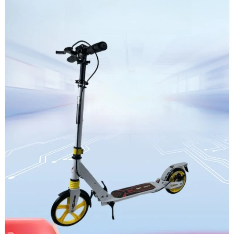 

Shock-Absorbing 2-Wheel Adult Scooter Two-Wheel City Work Scooter Portable Foldable Bull Wheel Pedal Kick Scooters,Foot Scooters