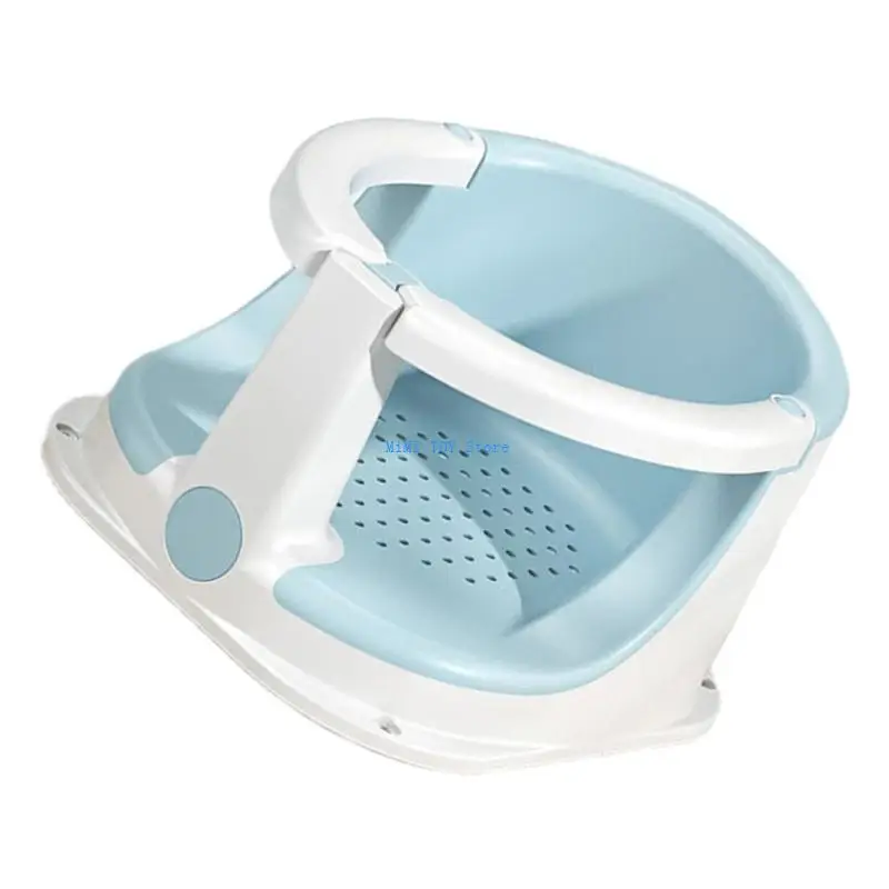 

24BE Infant Bathtub Support Chair Bath Stool with 4 Suction Cups and Comfortable