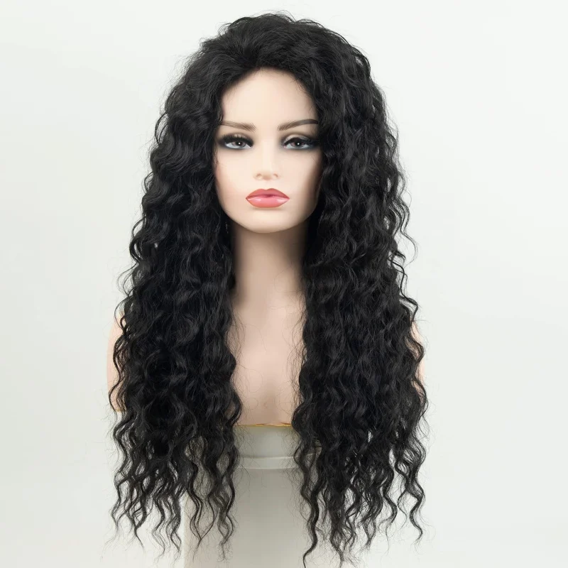 新しい合成高温繊維を使用した、ファッショナブルなアフリカ風の小さなカールがついたロングヘアウィッグ