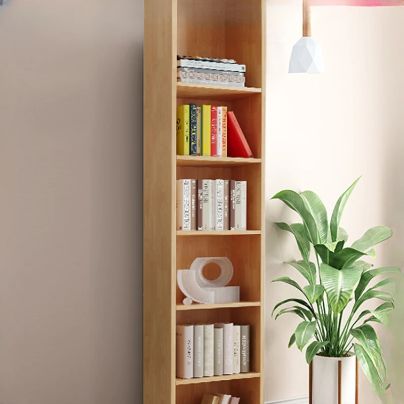 

Small bookshelf, solid wood storage cabinet, children's mini movable cabinet, storage cabinet, display, narrow slit