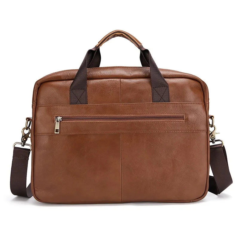 SENOFAN 2025 Executive Aktetas Heren Echt Leer Retro Zakelijke Tas Mannelijke A4 Laptoptas Man Heren Handtas Reizen Crossbody