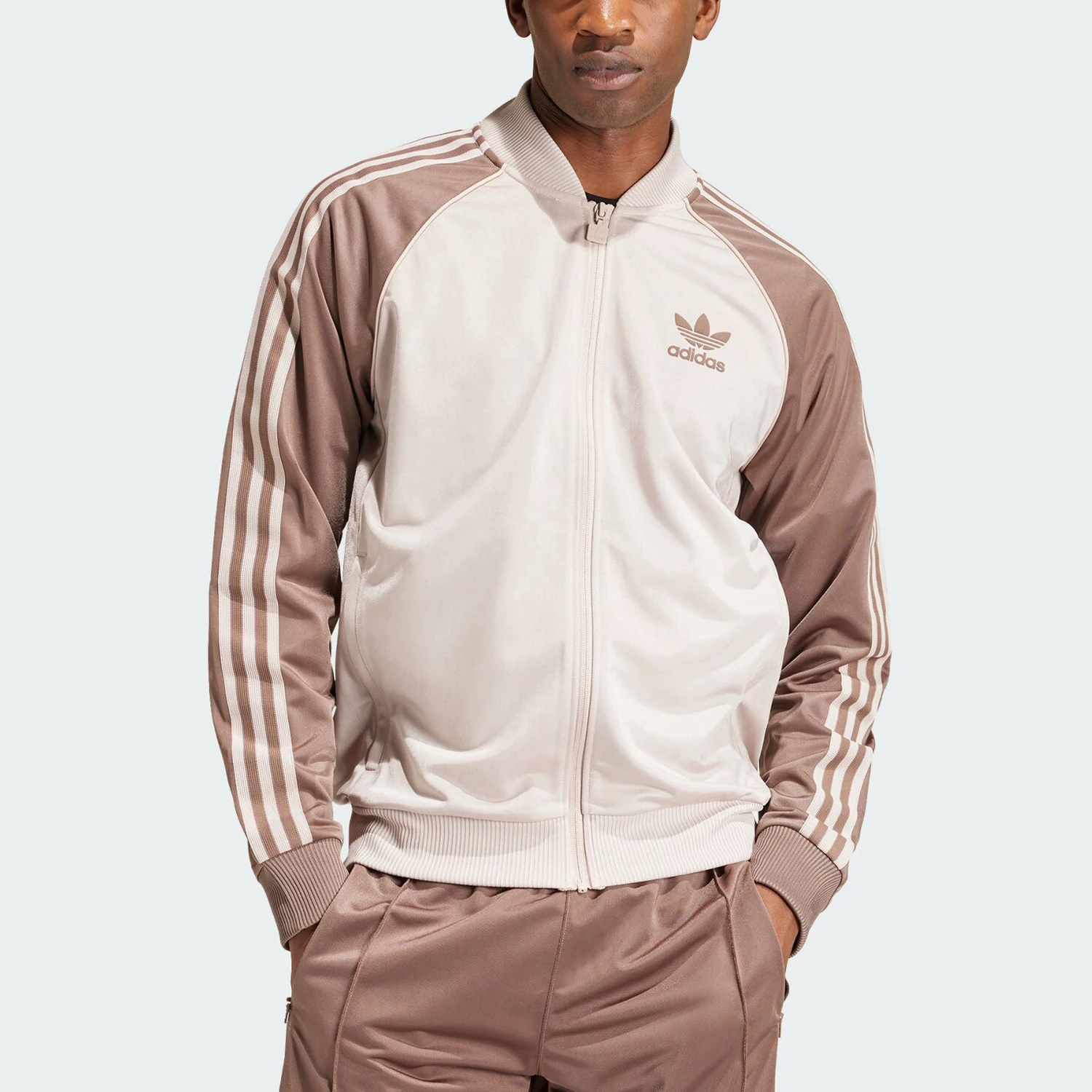 Giacca da uomo con colletto alla coreana Adidas Originals IS3322