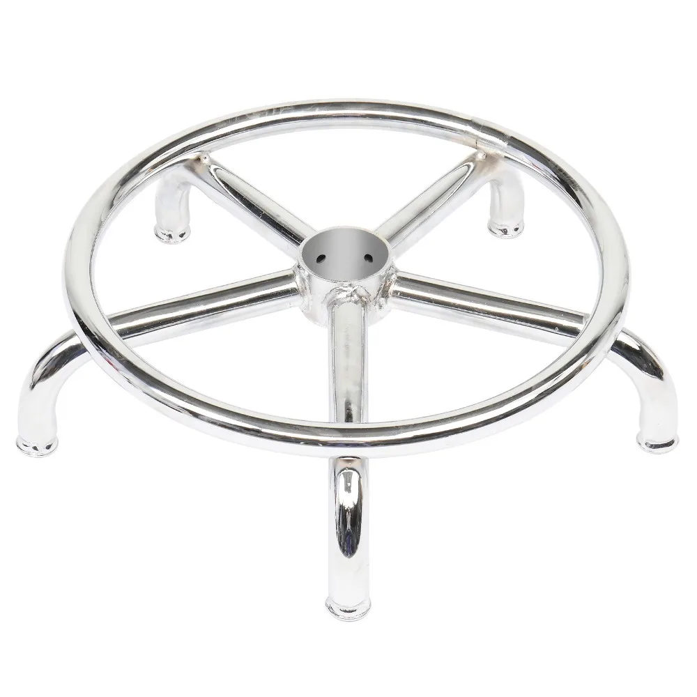 Round Cafe Chairs Stool with Lines Rotation Bar Stool White