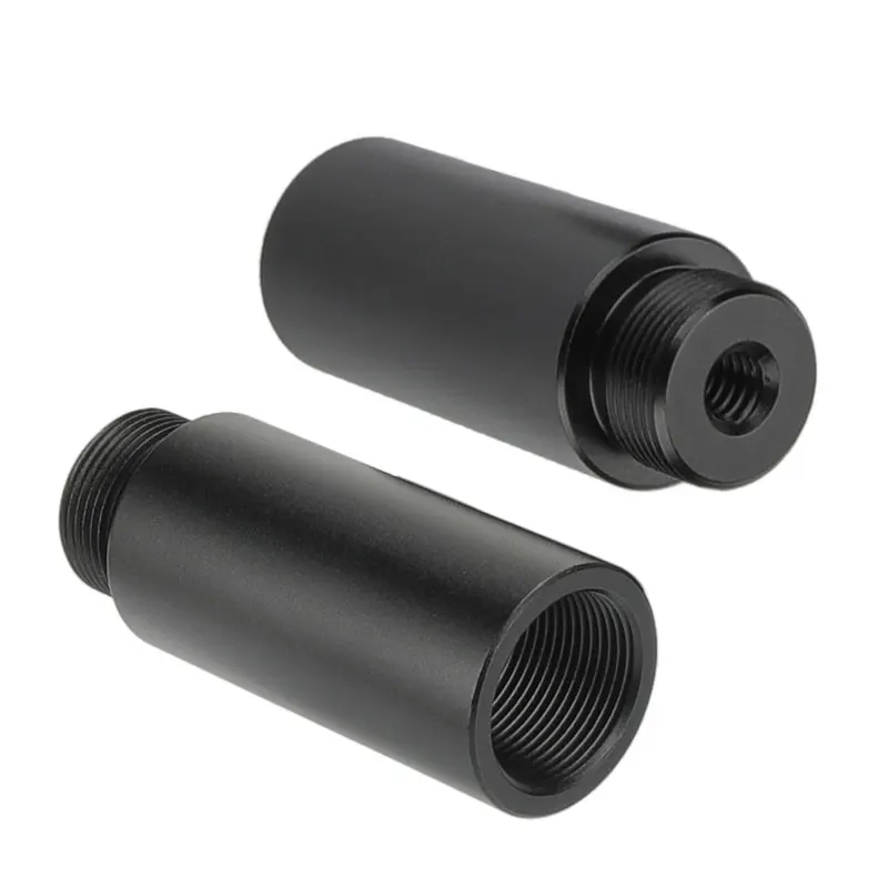 CAMVATE 2 قطعة الألومنيوم مايكرو رود 20 مللي متر 2 "طويل كاميرا قضيب مع 5/8"-27 أنثى إلى 5/8 "-27 ذكر ميكروفون مسمار ملولب محول