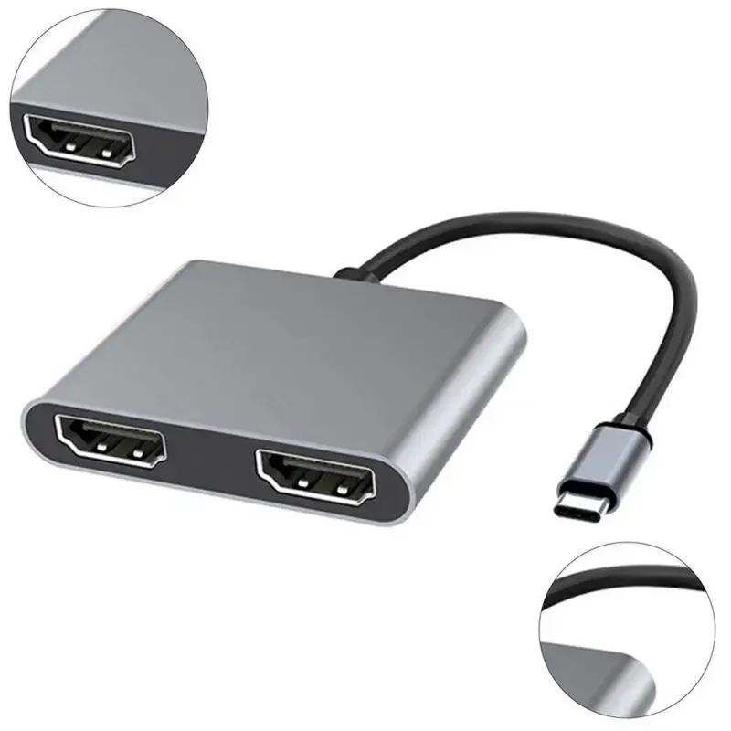 

Port USB C Hub to Dual Splitter 4K 60HZ Dual Screen Expansion Type C Docking Station