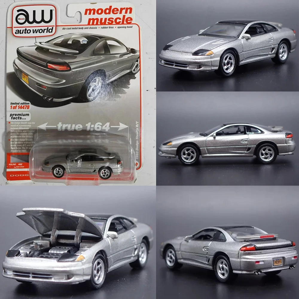 Auto World 1:64 Diecast AW 1/64 Alloy Model Car Pickup Truck Vintage Muscle Cars Detachable Cover Hyundai Muscle Car Boys Toys