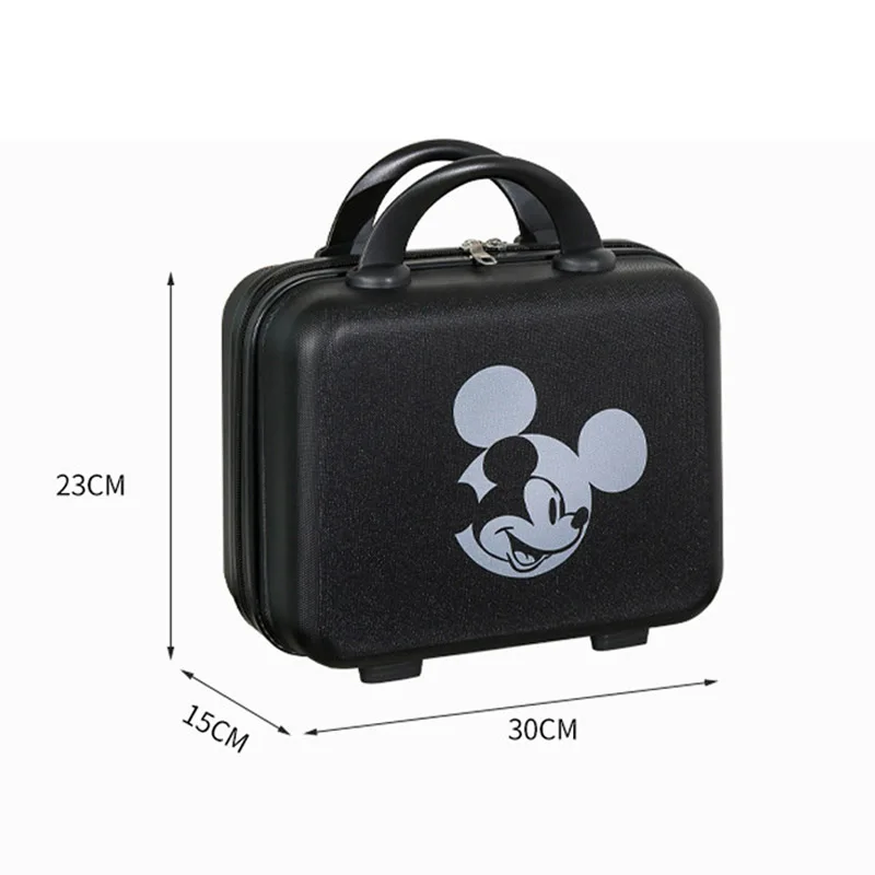 Disney Mickey 14 Inch Mini Suitcase Travel Storage Box Women Makeup Box Hard Luggage Cosmetic Case Small Portable Carrying Case