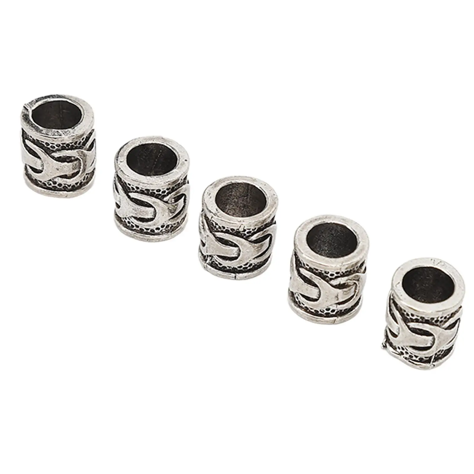 Engraved Alloy Beard Braiding Beads - Dreadlock Decoration for Bracelets & for holiday Parties