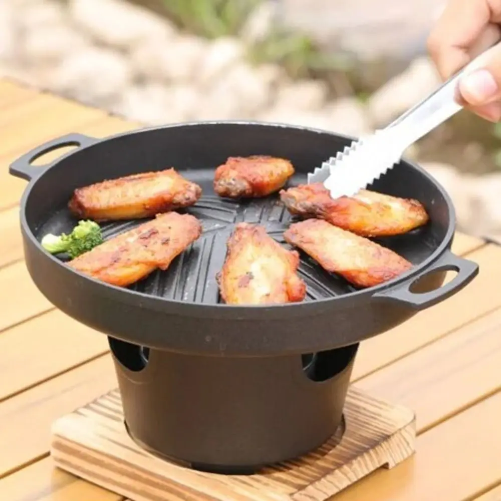 Detachable Japanese Alcohol Stove Korean Portable Non-stick Mini Barbecue Stove Barbecue Grill Camping