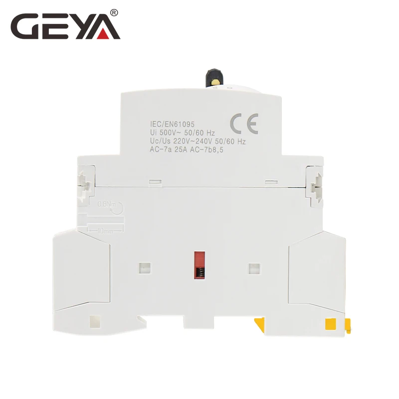 GEYA Manual Contactor 4P 40A 63A 2NO2NC  or 4NO 220V Din rail Household AC Modular Contactor