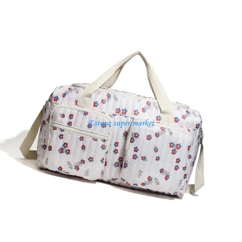 حقيبة حفاضات بوليستر خفيفة الوزن 090B قابلة للغسل مع مقصورات واسعة وجيب معزول لتربية مريحة #5