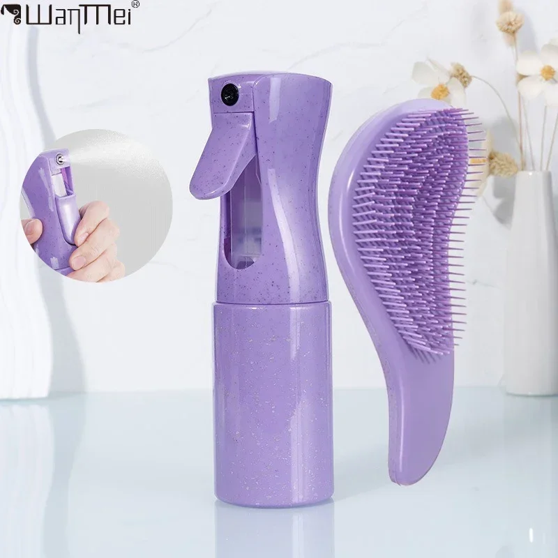 1/2pc Spray Bottle Comb Detangling Hairbrush Soft Scalp Massage Comb Anti-static Gentle Grooming Brush Salon Hair Styling Comb