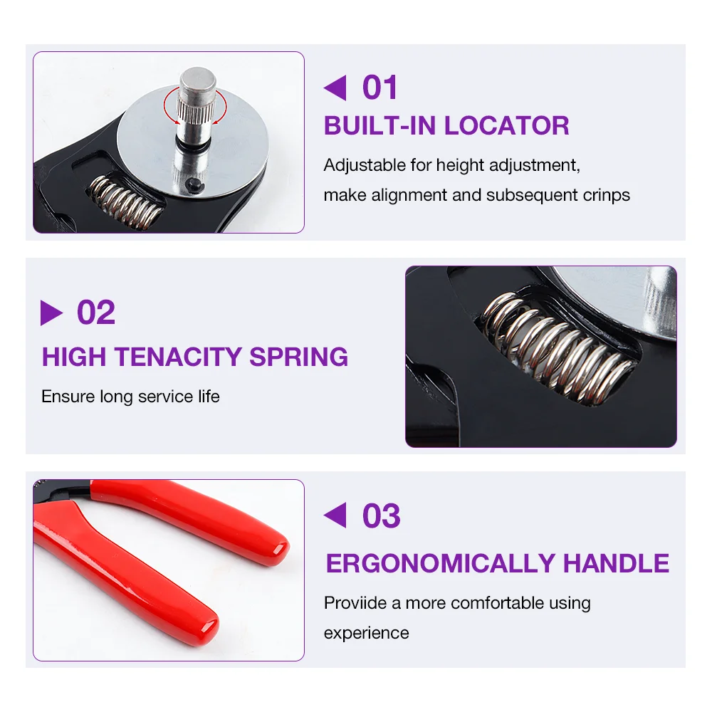 Crimpzange, 0,5-1,5mm²/16-20AWG DEUTSCH Terminal Crimpzange, Vierpunkt-Crimpen, DT Rundsteckerstift, Terminal Crimpwerkzeug, Druckleitungszange – Detail 7