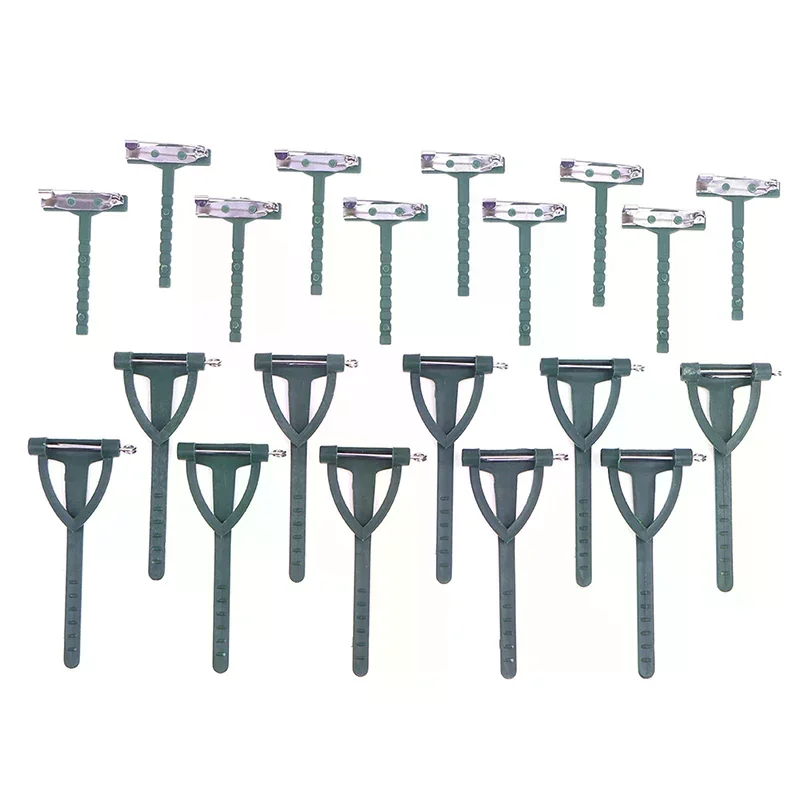 10Pcs DIY Art Plant Flower Brooch Holder Fixed Clip T Shape Triangle Pin Material Wedding Jewelry Making Supplies Accessories