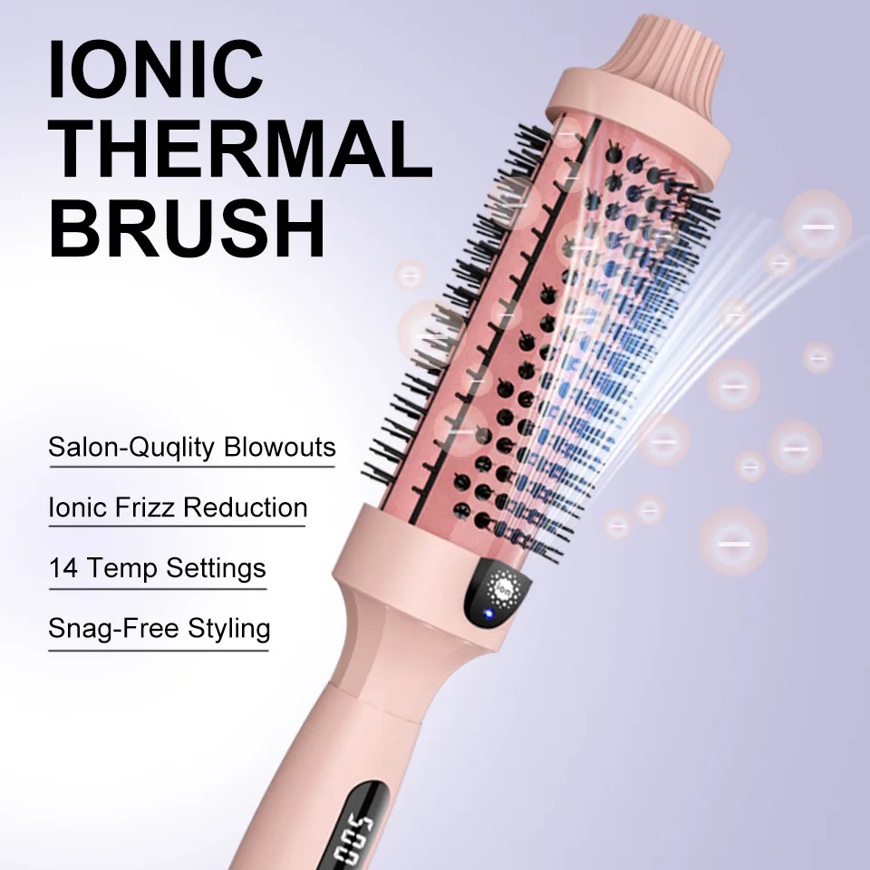 Hair Dryer Brush Hot Comb Big Roll Spiral Wave Curling Hair Roller Fluffy High-ceiling Straight Curling Curling Iron Anti-scald view 3