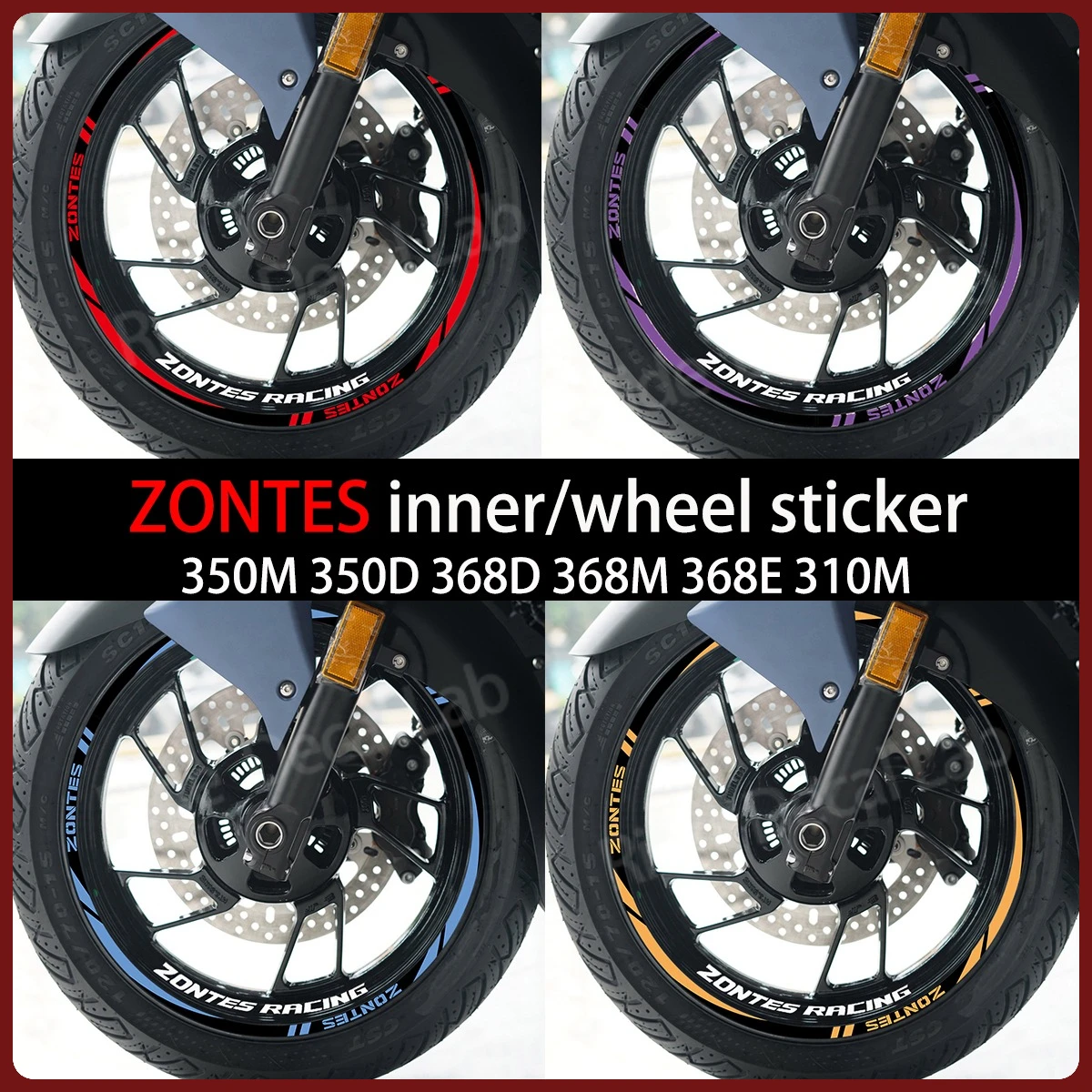 Motorcycle Wheel/Rim Stickers Compatible with ZONTES 350M 350D 368D 368M 368E 310M Motorcycle Accessories and Modifications