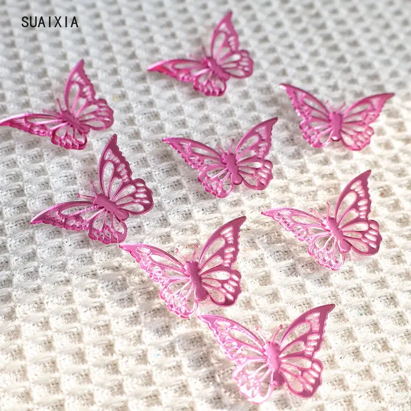 10PCS/BAG Acrylic Butterfly Cake Decoration Party Favors Wedding Happy Birthday Cake Topper Cake Decorating Supplies Home Decor