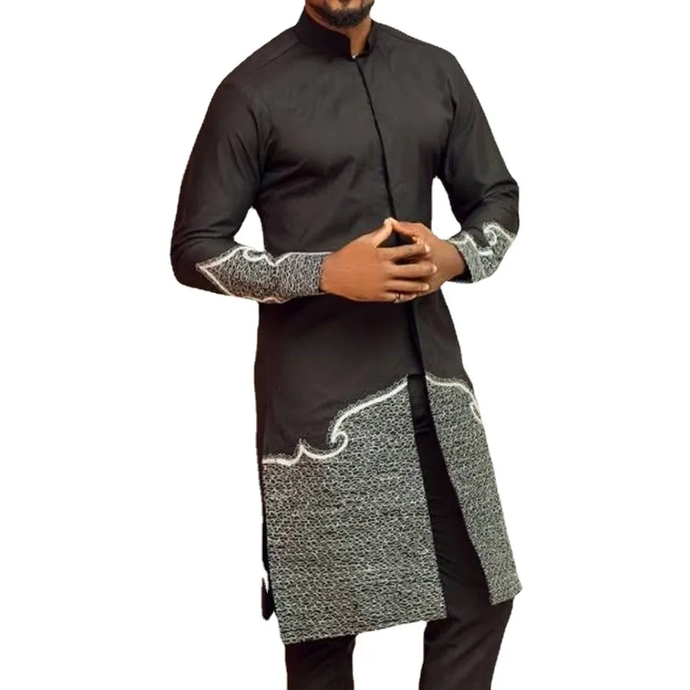 New Abaya Muslim Men's Clothing, Arabian and Turkish Fashionable Muslim, Middle East Dubai Embroidered Ethnic - Style Sets.