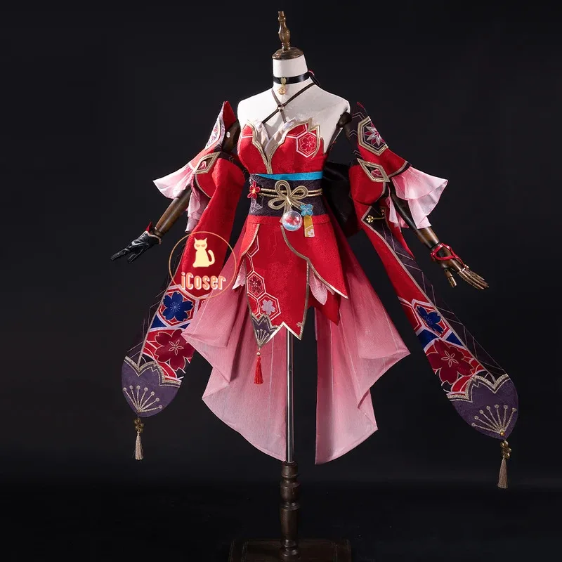 

COSda@Honkai Star Rail Sparkle Cosplay Costume Wig Dress Uniform Headwear Gloves Masked Fools Halloween Party for Women Role Pla