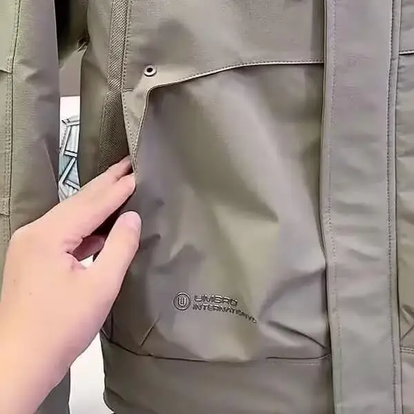 

Зимняя новая мужская приталенная куртка с капюшоном вниз, модная ветрозащитная мужская куртка из двух хлопка с капюшоном