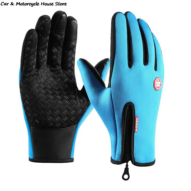 Outdoor Winter Gloves Waterproof Moto Thermal Fleece Lined Resistant Touch Screen Non-slip Motorbike Riding