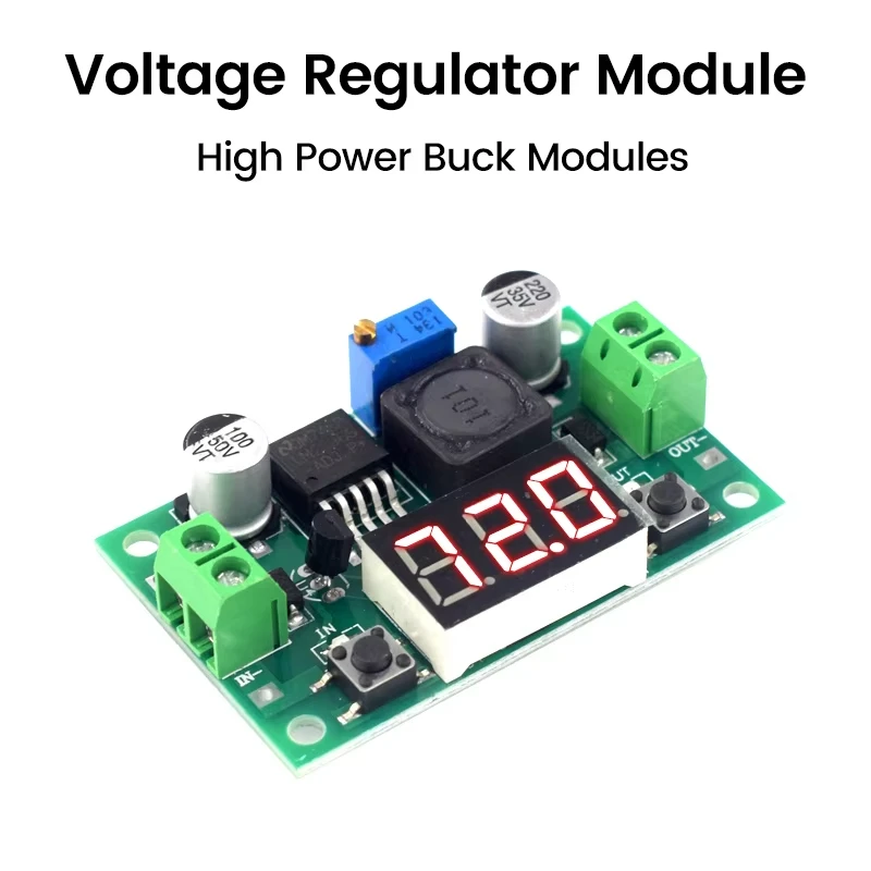 LM2596 DC DC Step Down Converter Voltage Regulator LED Display Voltmeter 4.0~40 to 1.25-37V Buck Adapter Adjustable Power Supply