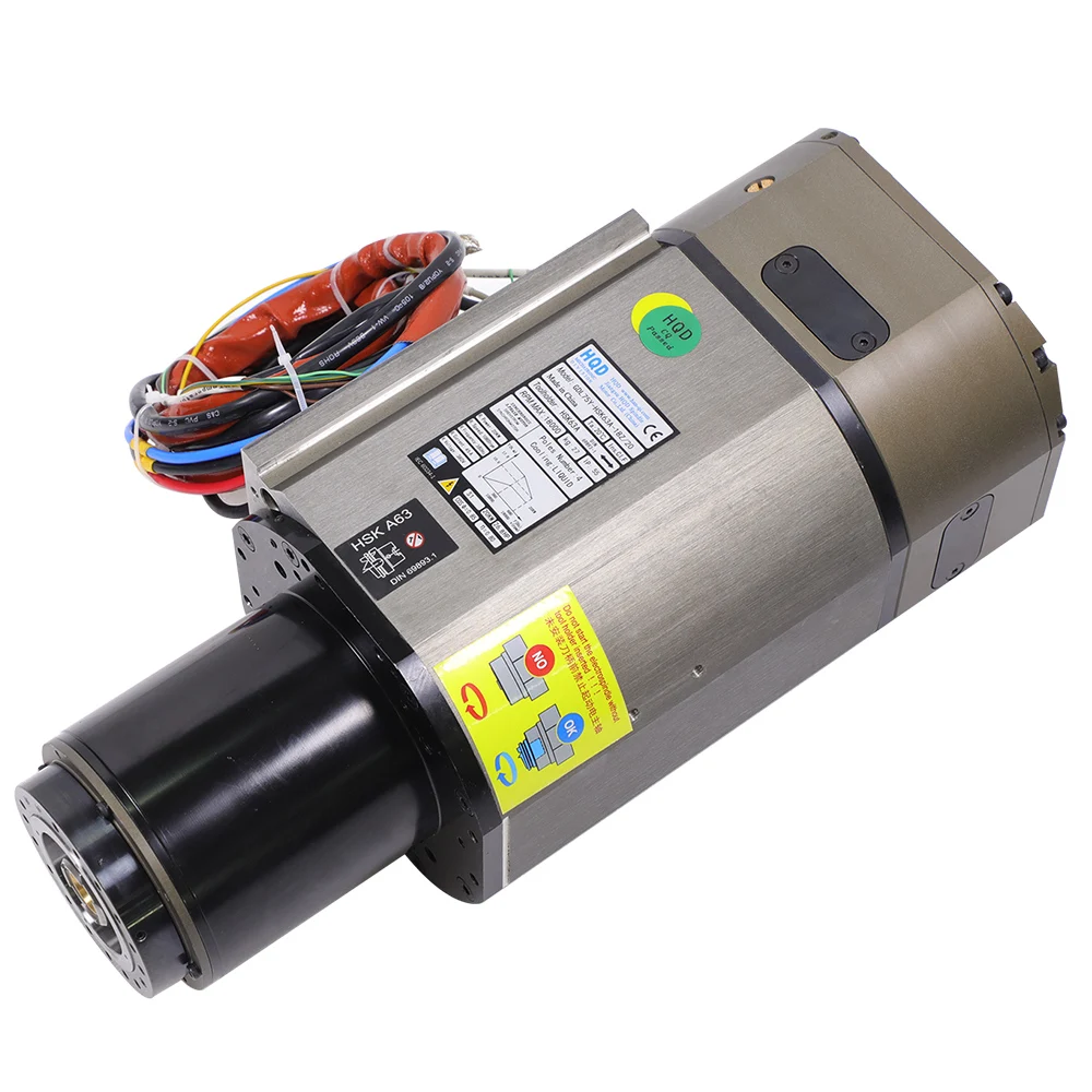 HQD 5 Axis GDL75 20Kw HSK63A Three Phase PM Synchronous ATC Water Cooling Spindle Motor GDL75Y-HSK63A-18Z/20