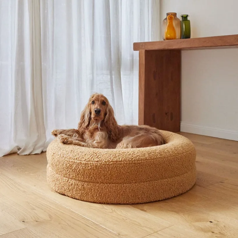  pet bed Luxury Orthopedic Dog Bed Round Memory Foam Dog Bed Waterproof Lining Removable Cover with Soft Bolster Support