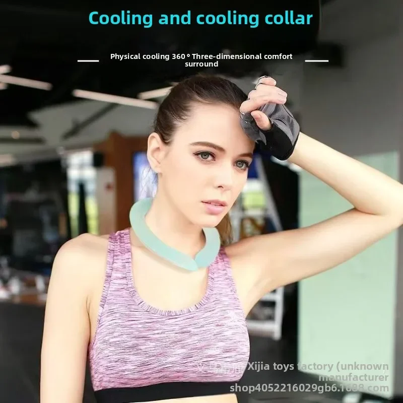 Summer Neck Cooling Ring Lasting Neck Wearable Gel Ice Pack Reusable Ice Cushion Portable Outdoor Sports Cooling Accessories