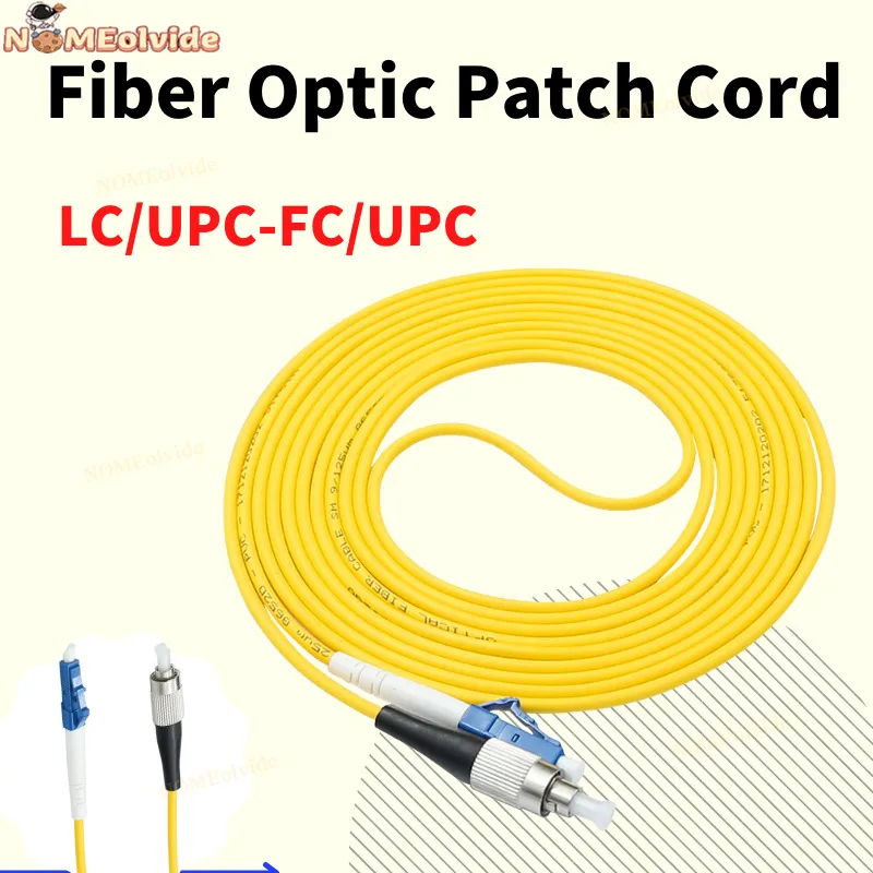 10Pcs/Pack LC/UPC-FC/UPC Fiber Optic Patch Cord Single mode SM Simplex Fiber Optical Jumper Multi Type 1m/3m/5m/10m/30m/50m